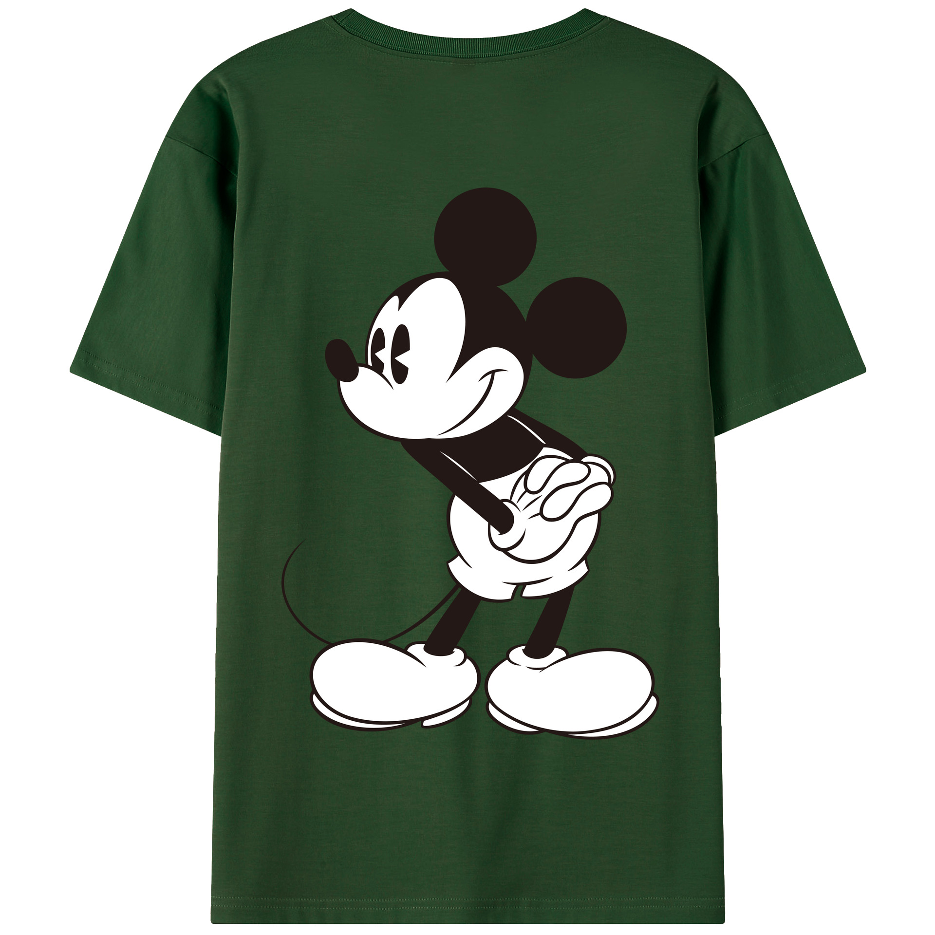 （画像用） ミッキーマウス Mickey Mouse 綿100％半袖Tシャツ（背面プリント）